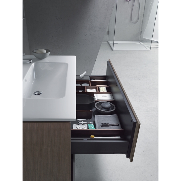 Duravit L-Cube Wall-Mounted Vanity Unit Lc624207272 Brushed Dark Oak LC624207272
